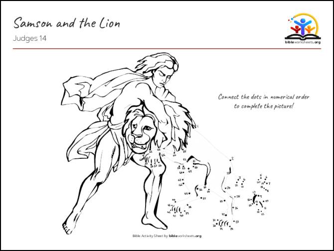 Samson and the Lion - Bible Activities